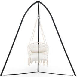 Costway Black Hanging Chair Stand with Hanging Chain - Size: 113 x 26 x 12cm - Wilko - thumbnail 4
