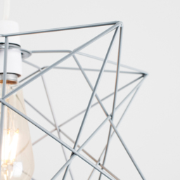 ValueLights Sadira Matt Grey Wire Star Ceiling Pendant Shade - Size: 39 x 29.5 x 33.5cm - Wilko - thumbnail 6