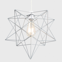 ValueLights Sadira Matt Grey Wire Star Ceiling Pendant Shade - Size: 39 x 29.5 x 33.5cm - Wilko - thumbnail 5