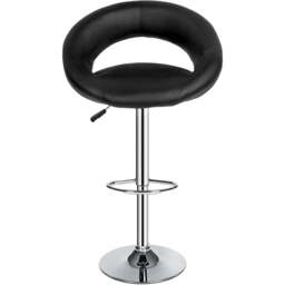 tectake Christian Synthetic Leather Bar Stool Set of 2 - Size: 100 x 34 x 40cm - Black - Wilko - thumbnail 5