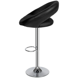 tectake Christian Synthetic Leather Bar Stool Set of 2 - Size: 100 x 34 x 40cm - Black - Wilko - thumbnail 4