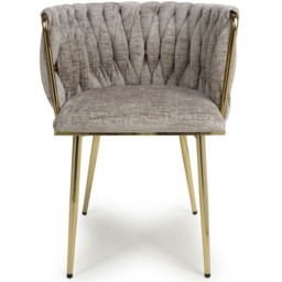 Shankar Ontario Set of 2 Mink Chenille Dining Chair - Cream - Wilko - thumbnail 6