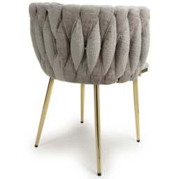Shankar Ontario Set of 2 Mink Chenille Dining Chair - Cream - Wilko - thumbnail 4