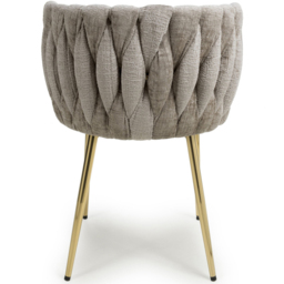 Shankar Ontario Set of 2 Mink Chenille Dining Chair - Cream - Wilko - thumbnail 7