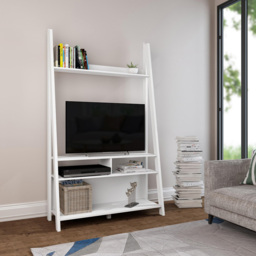Tiva 5 Shelf White Ladder TV Unit - Size: 1754 x 1050 x 386cm - LPD Home - Wilko - thumbnail 5
