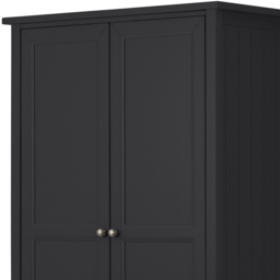 Julian Bowen Maine 2 Door Single Drawer Anthracite Combination Wardrobe - Size: 2 Door, Single Drawer - Black - Wilko - thumbnail 5