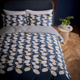 Helena Springfield Althea King Size Navy Duvet Set - Wilko - thumbnail 4