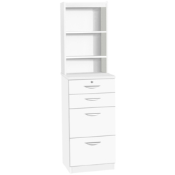 R White Cabinets 4 Drawer 3 Shelf White Filing Cabinet with Hutch - Wilko - thumbnail 3