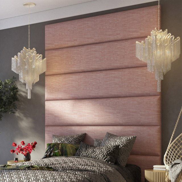 Aspire Furniture Llewelyn-Bowen Luxury Tea Rose Pure Pastel Cotton Wall Mounted Headboard 45cm - Size: Single Pack - Pink - Aspire Beds - Wilko - image 1