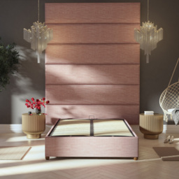 Aspire Furniture Llewelyn-Bowen Luxury Tea Rose Pure Pastel Cotton Wall Mounted Headboard 45cm - Size: Single Pack - Pink - Aspire Beds - Wilko - thumbnail 7