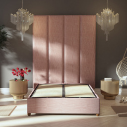 Aspire Furniture Llewelyn-Bowen Luxury Tea Rose Pure Pastel Cotton Wall Mounted Headboard 45cm - Size: Single Pack - Pink - Aspire Beds - Wilko - thumbnail 6