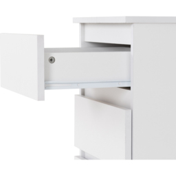 Seconique Malvern 3 Drawer White Bedside Table Set of 2 - Wilko - thumbnail 6