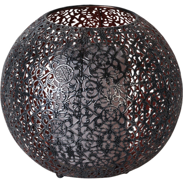 Luxform Solar Powered Metal Coco Flame Table Light 2 Pack - Size: 18 x 20 x 20cm - Black - Wilko - image 1