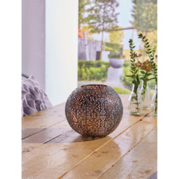 Luxform Solar Powered Metal Coco Flame Table Light 2 Pack - Size: 18 x 20 x 20cm - Black - Wilko - thumbnail 3