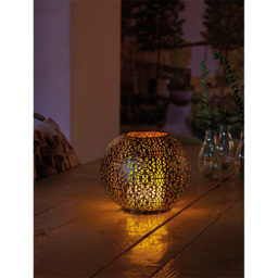 Luxform Solar Powered Metal Coco Flame Table Light 2 Pack - Size: 18 x 20 x 20cm - Black - Wilko - thumbnail 6
