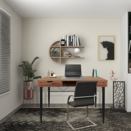 MDA Designs Kenora 2 Drawer Dark Walnut Computer Desk - Size: 79.5 x 110 x 55cm - Grey - Wilko - thumbnail 7