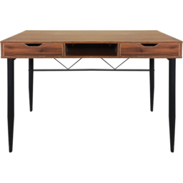 MDA Designs Kenora 2 Drawer Dark Walnut Computer Desk - Size: 79.5 x 110 x 55cm - Grey - Wilko - thumbnail 4
