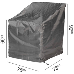 Platinum AeroCover Waterproof Outdoor High Back Chair Cover 90 x 75 x 78cm - Size: 90 x 78 x 78cm - Grey - Wilko - thumbnail 7