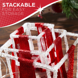 The Christmas Workshop 90 Warm White LED Acrylic Red Gift Box Decoration Set of 3 - Size: 22 x 20 x 20cm - Wilko - thumbnail 7