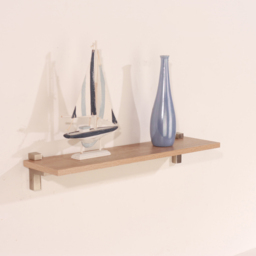 Core Products Lavant Oak Slim Shelf with L Shape Bracket 60cm - Size: 15 x 60 x 1.6cm - n/a - Wilko - thumbnail 3