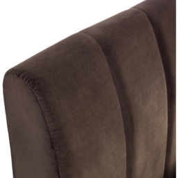 Julian Bowen Deco King Size Truffle Velvet Bed Frame - Gold - Wilko - thumbnail 7
