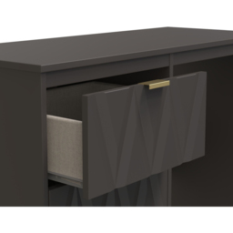 Crowndale Las Vegas 3 Drawer Graphite Dressing Table - Grey - Wilko - thumbnail 7