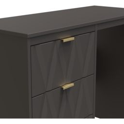 Crowndale Las Vegas 3 Drawer Graphite Dressing Table - Grey - Wilko - thumbnail 6