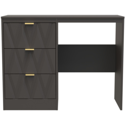 Crowndale Las Vegas 3 Drawer Graphite Dressing Table - Grey - Wilko - thumbnail 4