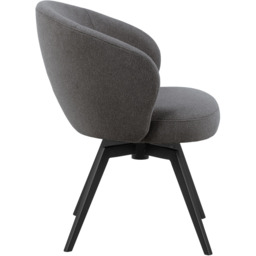 Florence Darlene Grey Swivel Dining Chair with Armrest - Size: 80 x 58.5 x 60cm - Multi - Furniture To Go - Wilko - thumbnail 4