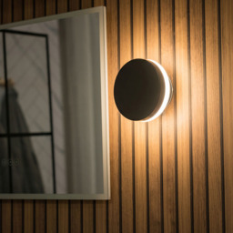ValueLights Infinity Black Backlit Circle Integrated LED Wall Light - Size: 8 x 15 x 15cm - Wilko - thumbnail 5