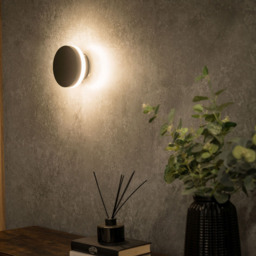 ValueLights Infinity Black Backlit Circle Integrated LED Wall Light - Size: 8 x 15 x 15cm - Wilko - thumbnail 4