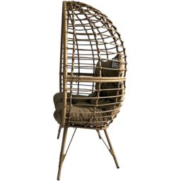 Furniture One Yellow Rattan Egg Teardrop Cuddle Chair - Wilko - thumbnail 4