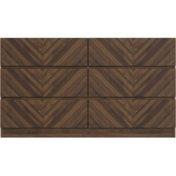 GFW Catania 6 Drawer Royal Walnut Wood Chest of Drawers - Brown - Wilko - thumbnail 3