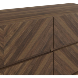 GFW Catania 6 Drawer Royal Walnut Wood Chest of Drawers - Brown - Wilko - thumbnail 5