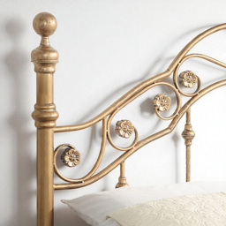 OAT Home Kensington Double Antique Brass Effect Metal Bed - Wilko - thumbnail 4