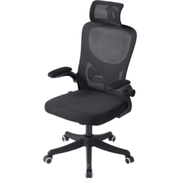 Living and Home Black Mesh Swivel and Adjustable Office Chair - Size: 120 x 62 x 50cm - Wilko - thumbnail 3