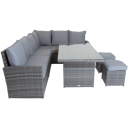 Charles Bentley 6 Seater Multifunctional Casual Lounge Set - Grey - Wilko - thumbnail 5