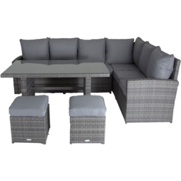 Charles Bentley 6 Seater Multifunctional Casual Lounge Set - Grey - Wilko - thumbnail 4