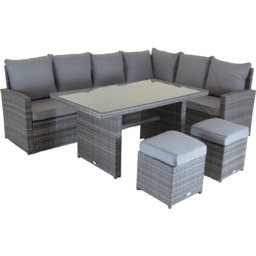 Charles Bentley 6 Seater Multifunctional Casual Lounge Set - Grey - Wilko - thumbnail 3