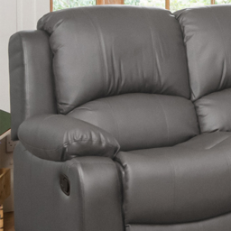 Glendale 2 Seater Grey Bonded Leather Manual Recliner Sofa - Artemis Home - Wilko - thumbnail 3