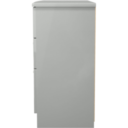 Crowndale Knightsbridge 6 Drawer Grey Gloss and Dusk Grey Wide Chest of Drawers Ready Assembled - Grey Gloss & Dusk Grey - Wilko - thumbnail 5