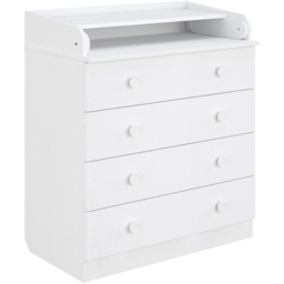 Shefa 800 4 Drawer White Kids Changing Dresser - Size: 92 x 80 x 48cm - Wilko - thumbnail 3