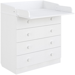 Shefa 800 4 Drawer White Kids Changing Dresser - Size: 92 x 80 x 48cm - Wilko - thumbnail 4