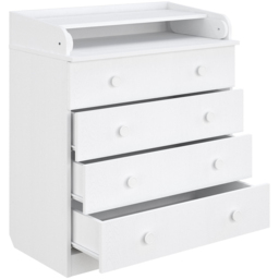 Shefa 800 4 Drawer White Kids Changing Dresser - Size: 92 x 80 x 48cm - Wilko - thumbnail 5