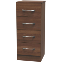 Crowndale Avon 4 Drawer Noche Walnut Bedside Cabinet - Wilko - thumbnail 3