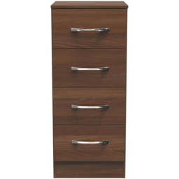 Crowndale Avon 4 Drawer Noche Walnut Bedside Cabinet - Wilko - thumbnail 4