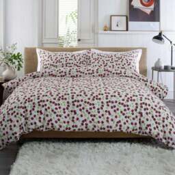 Deyongs Super King Size Cherry Baby Duvet Set - Purple - Wilko