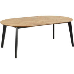 Florence Georgetown Round 6 Seater Dining Table Oak and Black - Furniture To Go - Wilko - thumbnail 5