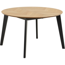 Florence Georgetown Round 6 Seater Dining Table Oak and Black - Furniture To Go - Wilko - thumbnail 3