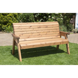 Charles Taylor 3 Seater Winchester Bench with Brown Cushions - Size: 170 x 74 x 98cm - Wilko - thumbnail 3